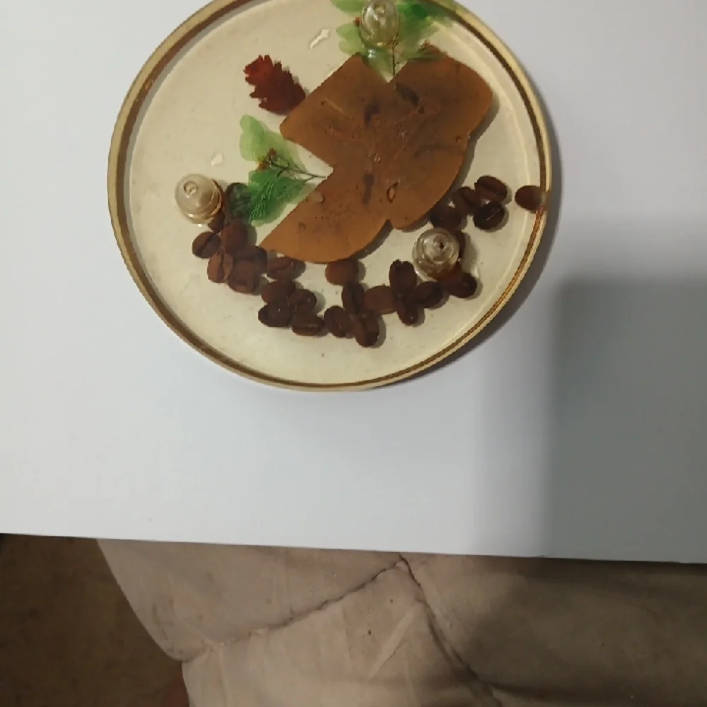 Vintage Lucite MCM 5.5 Kitchen Coaster - Groovy 1970's